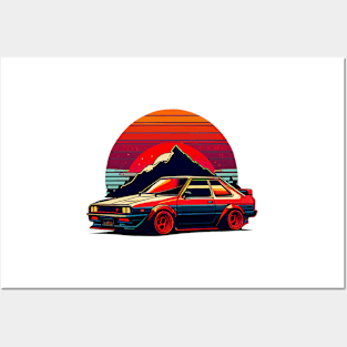 80s retro car Posters and Art